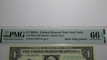 Load image into Gallery viewer, $1 2003 Repeater Serial Number Federal Reserve Currency Bank Note Bill PMG UNC66