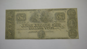 $50 18__ Newton New Jersey NJ Obsolete Currency Bank Note Bill Remainder UNC+++