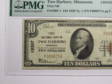 Load image into Gallery viewer, $10 1929 Two Harbors Minnesota National Currency Bank Note Bill #12357 VF20 PMG