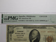 Load image into Gallery viewer, $10 1929 Apache Oklahoma OK National Currency Bank Note Bill #12120 VF25 PMG