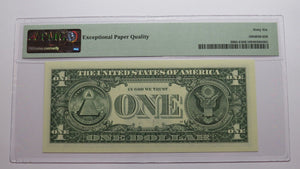 $1 2017 Radar Serial Number Federal Reserve Currency Bank Note Bill PMG UNC66EPQ