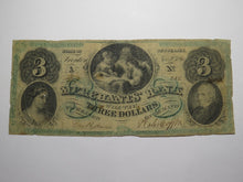 Load image into Gallery viewer, $3 1861 Trenton New Jersey NJ Obsolete Currency Bank Note Bill Merchants Bank