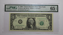 Load image into Gallery viewer, $1 1999 Fancy Serial Number Federal Reserve Bank Note Bill UNC65 PMG #24222244