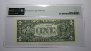 $1 2003 Radar Serial Number Federal Reserve Currency Bank Note Bill PMG UNC67EPQ