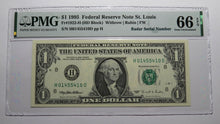 Load image into Gallery viewer, $1 1995 Radar Serial Number Federal Reserve Currency Bank Note Bill PMG UNC66EPQ