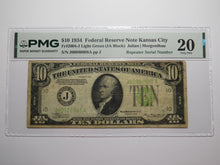 Load image into Gallery viewer, $10 1934 Repeater Serial Number Federal Reserve Currency Bank Note Bill PMG VF20