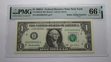 Load image into Gallery viewer, $1 2003 Radar Serial Number Federal Reserve Currency Bank Note Bill PMG UNC66EPQ