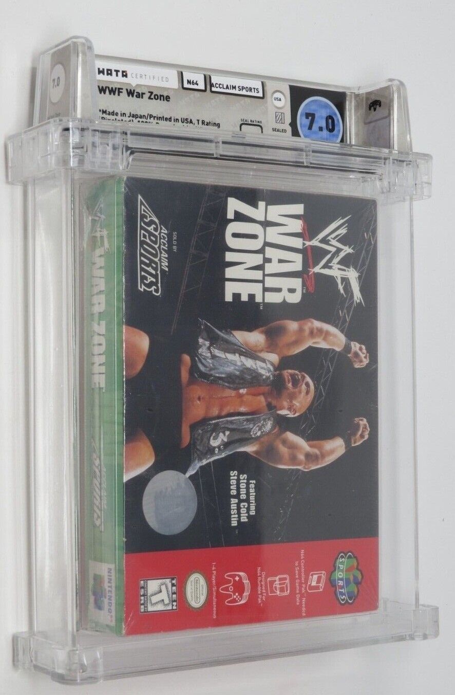WWF War Zone Wrestling Nintendo 64 N64 Factory Sealed Video Game Wata Graded 7.0