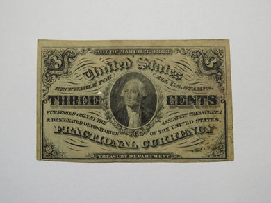 1863 $.03 Third Issue Fractional Currency Obsolete Bank Note Bill! 3rd VF
