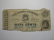 Load image into Gallery viewer, $.50 1863 Montgomery Alabama Obsolete Currency Bank Note Bill State of Alabama