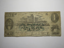 Load image into Gallery viewer, $1 1863 Montgomery Alabama AL Obsolete Currency Bank Note Bill State of Alabama