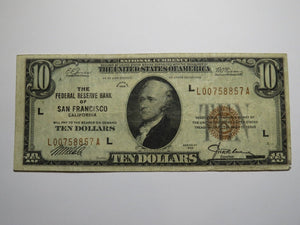 $10 1929 San Francisco Mini Radar National Currency Federal Reserve Bank Note