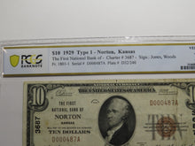 Load image into Gallery viewer, $10 1929 Norton Kansas KS National Currency Bank Note Bill Ch. #3687 PCGS VF25