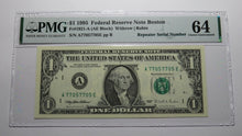 Load image into Gallery viewer, $1 1995 Repeater Serial Number Federal Reserve Currency Bank Note Bill PMG UNC64