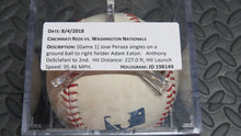 Load image into Gallery viewer, 2018 Jose Peraza Cincinnati Reds Game Used Single MLB Baseball! 1B Hit! Red Sox