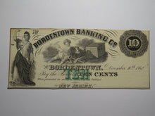 Load image into Gallery viewer, $10 1862 Bordentown New Jersey NJ Obsolete Currency Bank Note Bill Remainder
