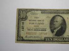 Load image into Gallery viewer, $10 1929 Portland Maine ME National Currency Bank Note Bill Charter #13716 FINE