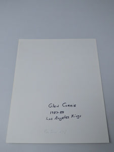 Glen Currie Los Angeles Kings Signed Autographed Original 10X8 Hockey Photo