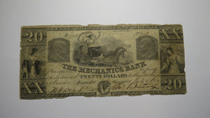 $20 1850 Augusta Georgia GA Obsolete Currency Bank Note Bill! The Mechanics Bank