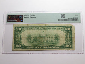 $20 1929 Barnard Kansas KS National Currency Bank Note Bill Ch #8396 VF20 PMG