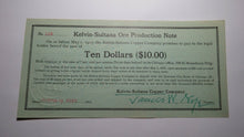Load image into Gallery viewer, $10 1915 Kelvin-Sultana Copper Company Ore Production Obsolete Currency Note