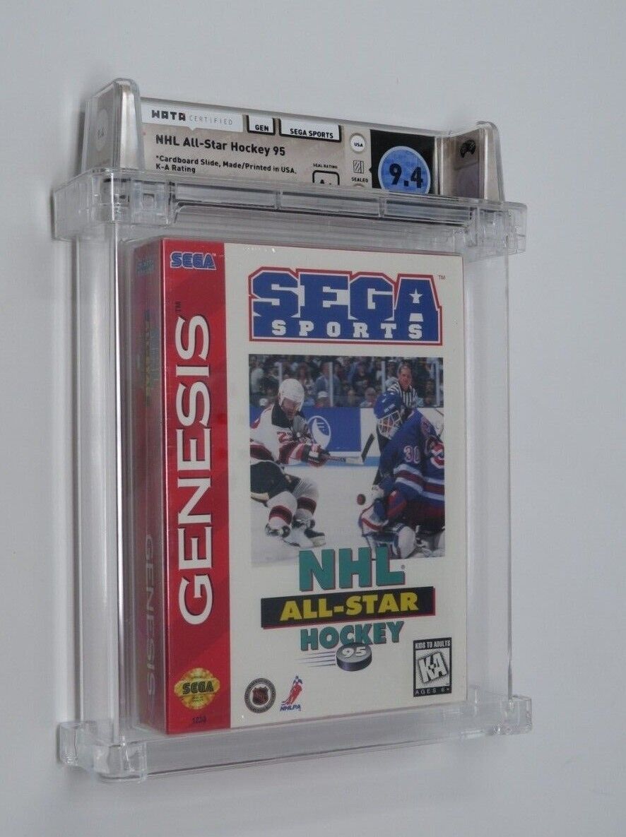 NHL All Star Hockey '95 Sega Genesis Factory Sealed Video Game Wata Graded 9.4