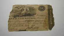 Load image into Gallery viewer, $20 1818 Wabash Indiana IN Obsolete Currency Bank Note Bill! Bank of Vincennes