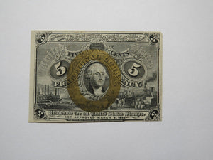 1863 $.05 Second Issue Fractional Currency Obsolete Bank Note Bill 2nd AU USA