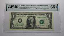 Load image into Gallery viewer, $1 2003 Repeater Serial Number Federal Reserve Currency Bank Note Bill PMG UNC65