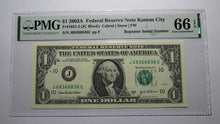 Load image into Gallery viewer, $1 2003 Repeater Serial Number Federal Reserve Currency Bank Note Bill PMG UNC66