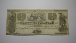 $1 1835 Ann Arbor Michigan MI Obsolete Currency Bank Note Bill Washtenaw Bank AU