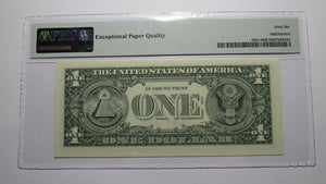 $1 2003 Radar Serial Number Federal Reserve Currency Bank Note Bill PMG UNC66EPQ