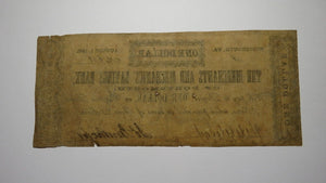 $1 1861 Portsmouth Virginia VA Obsolete Currency Bank Note Bill! Mechanics Bank