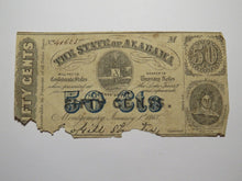 Load image into Gallery viewer, $.50 1863 Montgomery Alabama AL Obsolete Currency Bank Note Bill State of AL