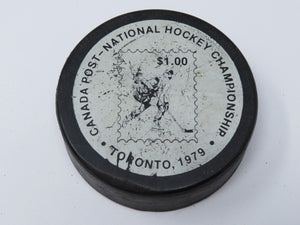 1979 Vintage Canada Post Toronto National Tournament Game Used Hockey Puck