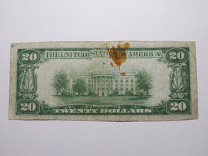 $20 1929 Absecon New Jersey NJ National Currency Bank Note Bill #10823 FINE