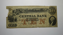 Load image into Gallery viewer, $10 1855 Montgomery Alabama AL Obsolete Currency Bank Note Bill! Central Bank