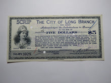 Load image into Gallery viewer, $5 1934 Long Branch New Jersey NJ Obsolete Currency Bank Note Scrip City of LB