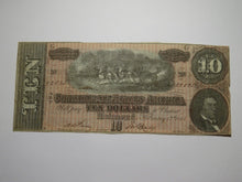Load image into Gallery viewer, $10 1864 Richmond Virginia VA Confederate Currency Bank Note Bill RARE T68 Fine