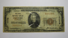 Load image into Gallery viewer, $20 1929 Lemoore California CA National Currency Bank Note Bill Ch. #7779 RARE