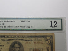 Load image into Gallery viewer, $5 1929 Helena Arkansas AR National Currency Bank Note Bill Ch. #13520 F12 PMG