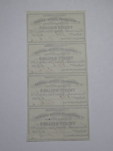 $20 1861 Confederate Bond Coupon Certificate Uncut Sheet Currency Bank Note Bill