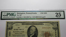 Load image into Gallery viewer, $10 1929 Slatington Pennsylvania PA National Currency Bank Note Bill #2293 VF25
