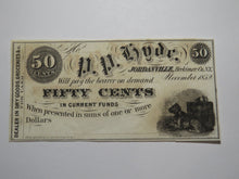 Load image into Gallery viewer, $.50 1852 Jordanville New York Obsolete Currency Bank Note Bill P.P. Hyde UNC+++