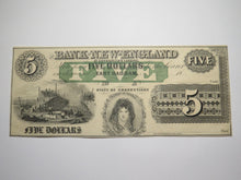 Load image into Gallery viewer, $5 18__ East Haddam Connecticut Obsolete Currency Bank Note Bill Goodspeed's UNC
