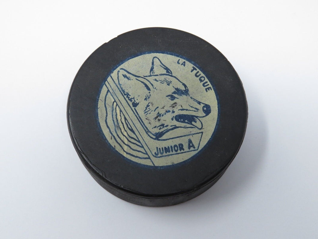 La Tuque Loups Game Used Official Canadian Junior Hockey Game Puck Defunct Team