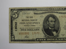 Load image into Gallery viewer, $5 1929 Philadelphia Pennsylvania National Currency Bank Note Bill #13032 RARE