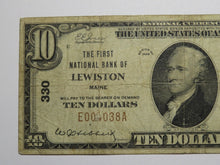 Load image into Gallery viewer, $10 1929 Lewiston Maine National Currency Bank Note Bill Charter #330 FINE