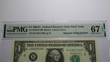 Load image into Gallery viewer, $1 2003 Repeater Serial Number Federal Reserve Currency Bank Note Bill PMG UNC67