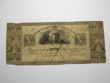 Load image into Gallery viewer, $5 1848 Harrisburg Pennsylvania Obsolete Currency Bank Note Bill Harrisburg Bank